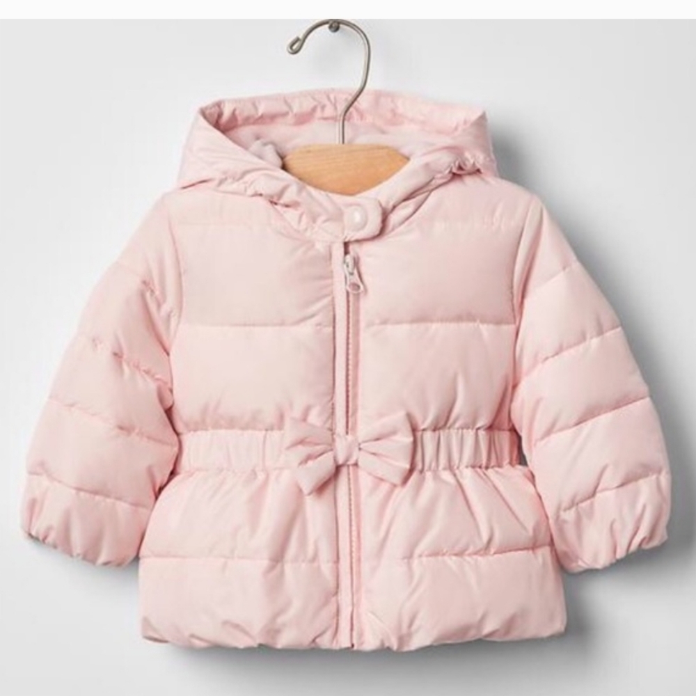 Gap pretty bow puffer jacket